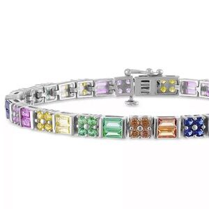 Multi-Sapphire Tennis Bracelet Sterling Silver Macy’s